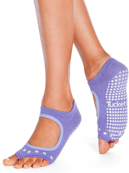 Tucketts Anklet Toeless Non-Slip Grip Socks - Yoga, Barre, Pilates, Home & Leisure - 1 Pair, Size 5-9