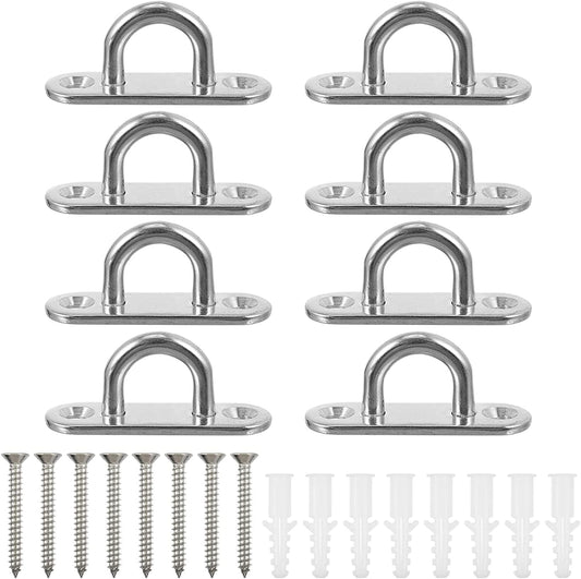 UKCOCO 8Pcs Stainless Steel Suspension Strap Trainer Mount Anchor Bracket Hook Wall Ceiling Mount Bracket for Gym
