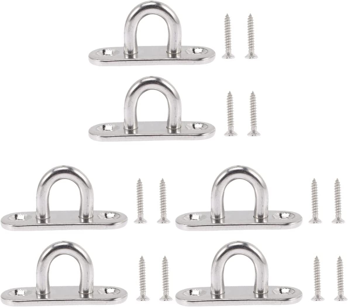 ULTECHNOVO 10Sets Chair Metal with Anchor Hooks Indoor Eye Suspension Mount Screw Trainer Wall Hammock Heavy Outdoor for Plate Duty Hanging Screws Bracket Stainless Swing Steel Gym Hardware