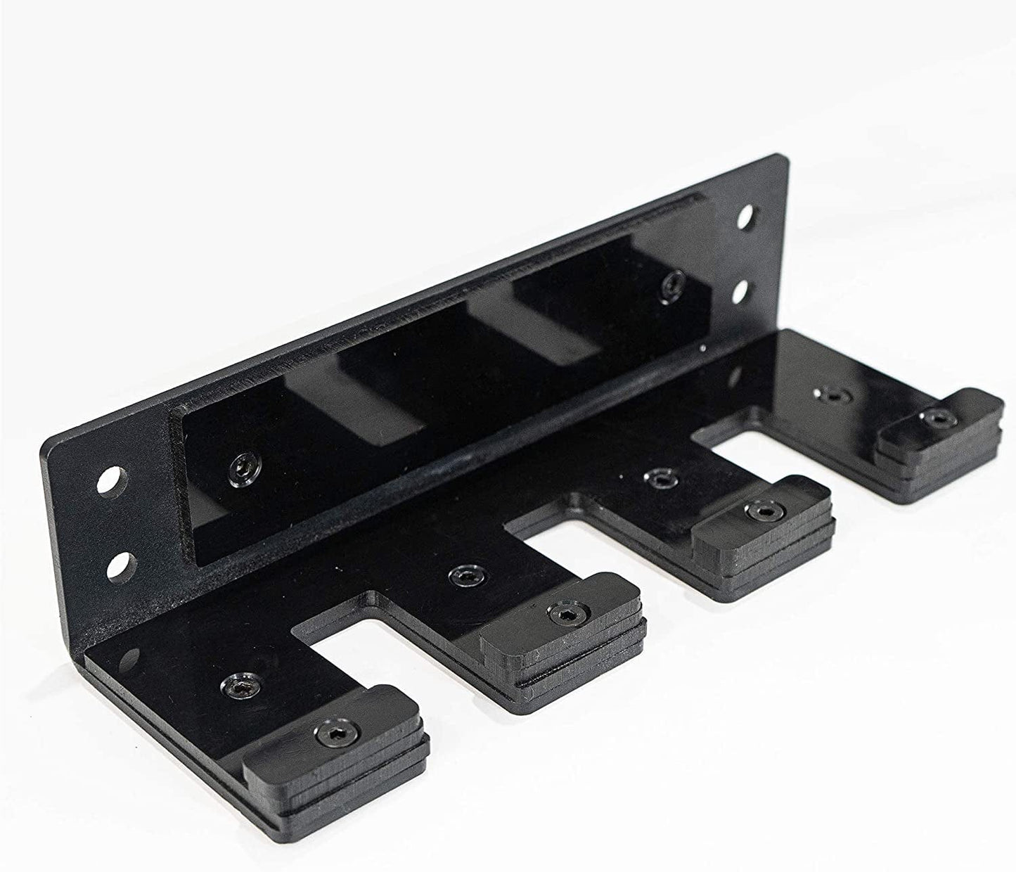 Valor Fitness Vertical Olympic Barbell Wall Mount Storage Rack for Home & Garage Gym - 3-Bar & 6-Bar Barbell Holder