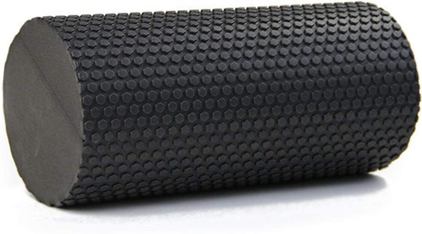Vipele VIPELE High-Density Exercise, Massage, Muscle Recovery, round Foam Roller (Black) 11.8Inchx6Inch