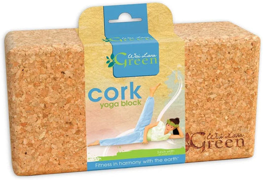 Wai Lana Green Cork Yoga Block