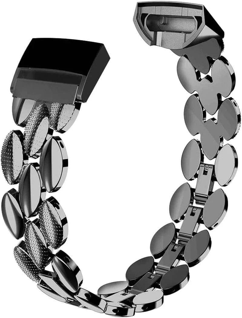 Wearlizer Compatible with Fitbit Charge 3 / Fitbit Charge 4 Bands for Women Metal Replacement Fit Bit Charge 3/4 Hr Band Accessories Strap Bracelet Bangle