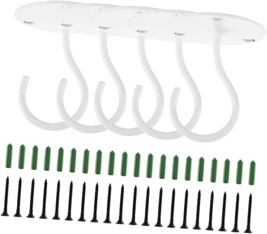 Yardenfun 5Pcs Hangers Suspension Aprons Home Garden Ceiling Keys Bathroom Art Vintage Anchor Resistance Bracket Baskets Trainer Straps Yoga Reliable Room Feeders White Pot for Dining In