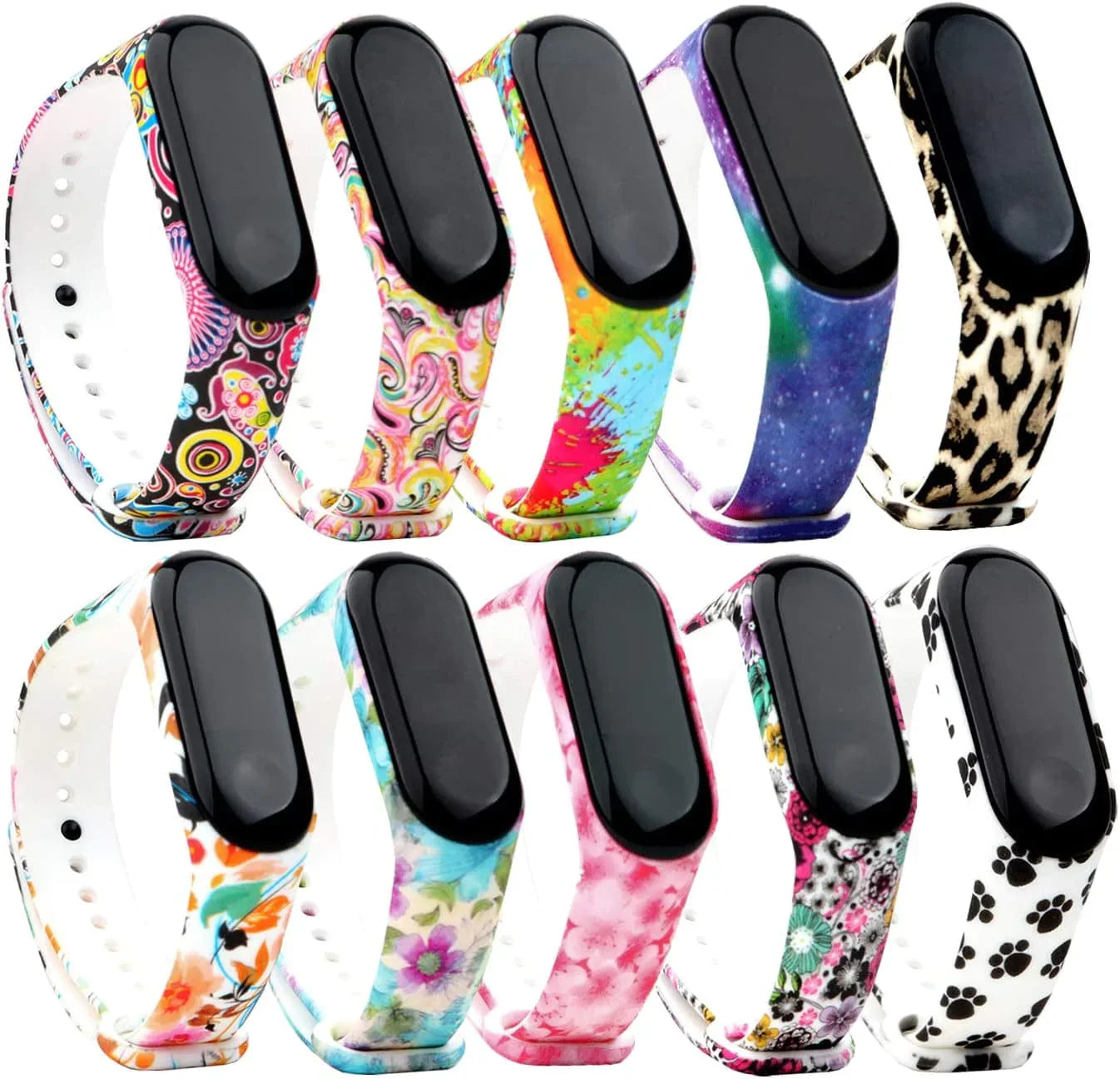 Ybludiy Mi Band 4 Strap,Soft Bands for Xiaomi Mi Band 4 Strap/Xiaomi Mi Band 3 Strap,Colorful Wristbands Replacement Accessories Straps Bracelets for Mi Band 4 Strap