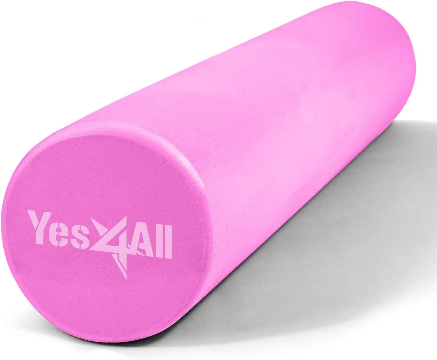 Yes4All Medium-Density round EVA Foam Roller 12", 18", 24", 36" for Back, Legs, Exercise, Deep Tissue, Physical Activities and Muscle Massage