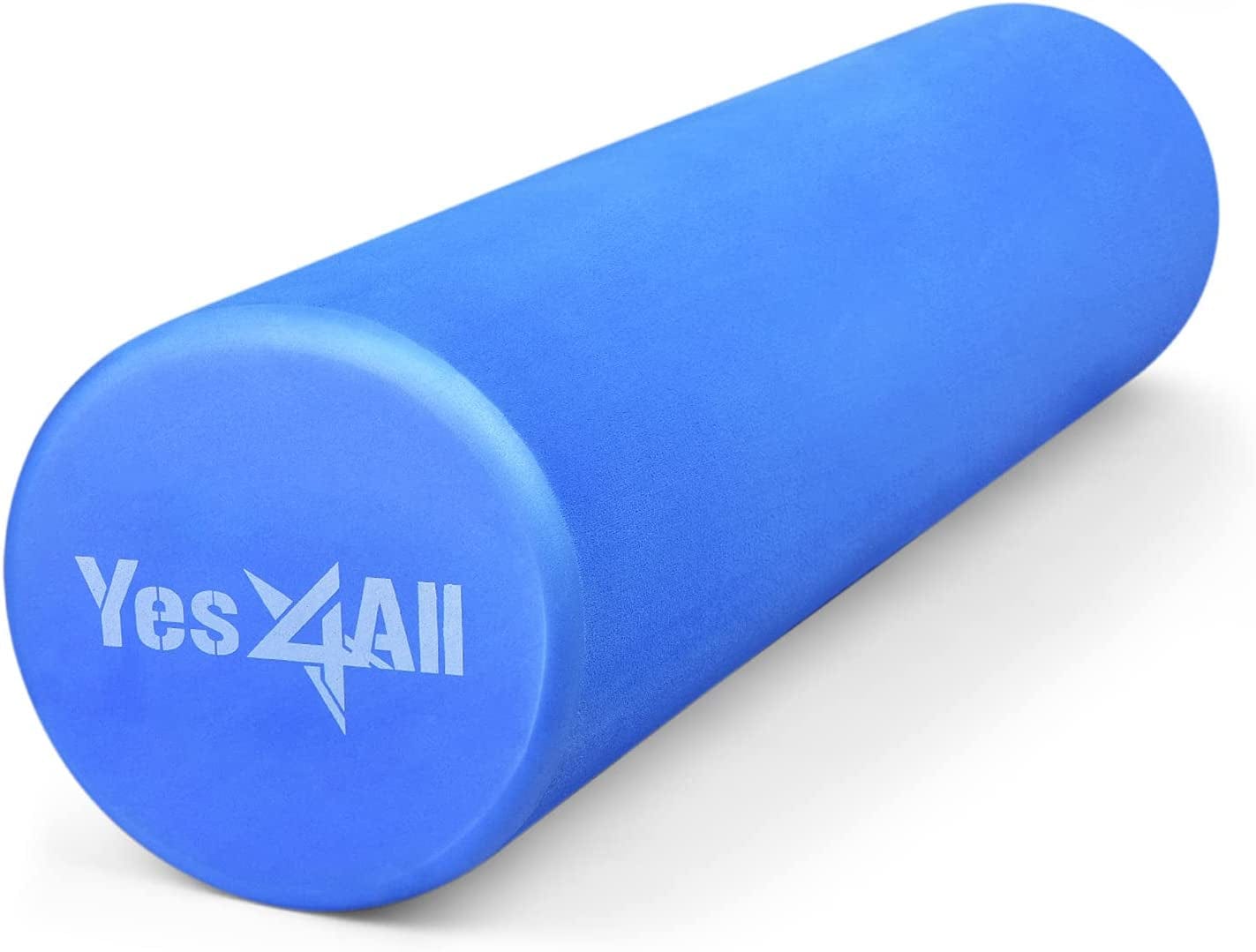 Yes4All Medium-Density round EVA Foam Roller 12", 18", 24", 36" for Back, Legs, Exercise, Deep Tissue, Physical Activities and Muscle Massage