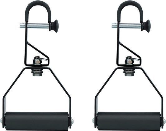 Yes4All Rotating Pull up Handles for Chin up Bar with Non-Slip & Foam Pad Grips - Twist Motion over Door Bar Handles - Doorway Trainer Raised Height Hooks with Thick Rack Pads Rotating Accessories