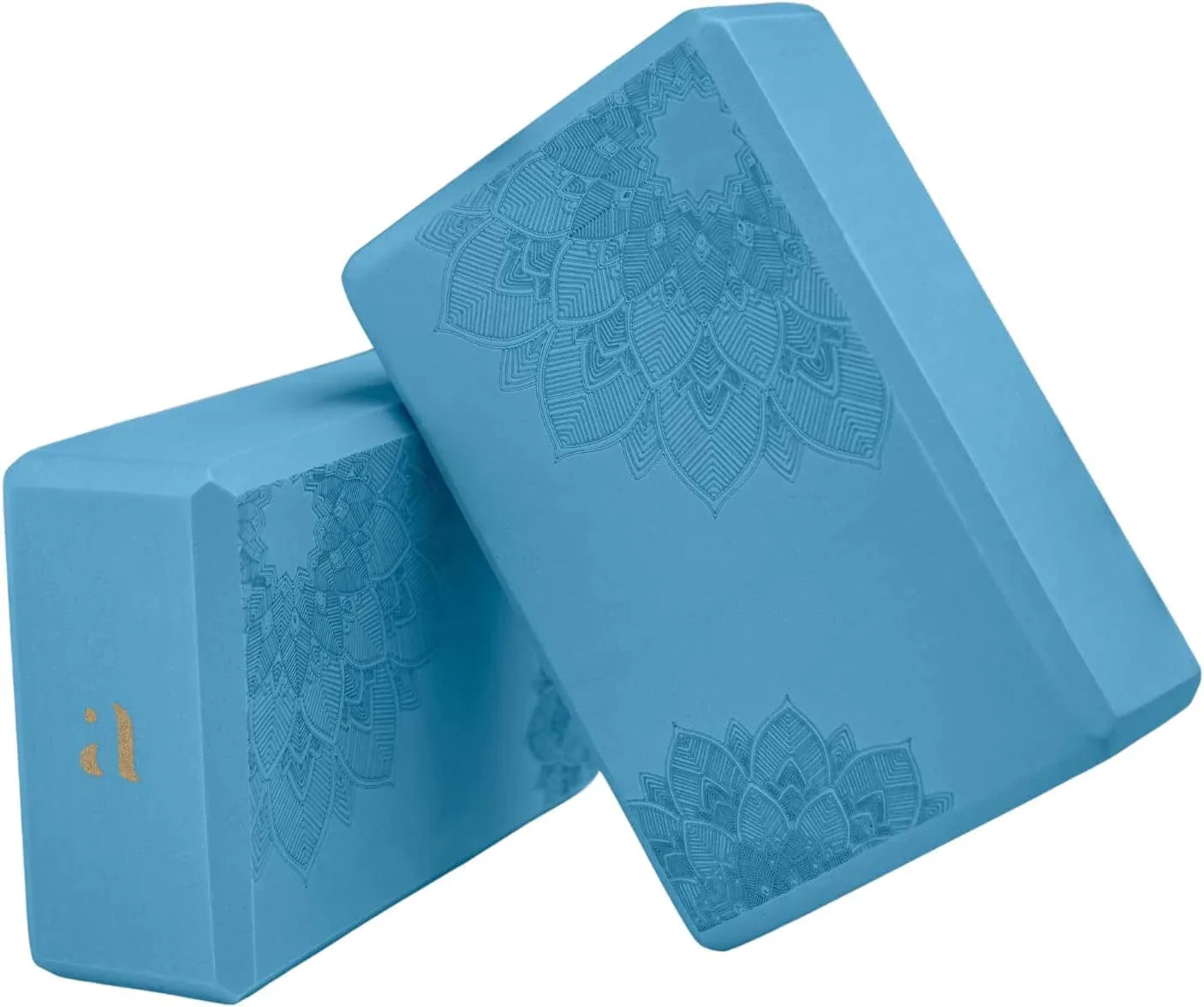 Yoga Blocks 2 Pack - High Density Lightweight EVA Foam Yoga Bricks - Home and Travel Yoga Block Set - Yogi Accessories and Props
