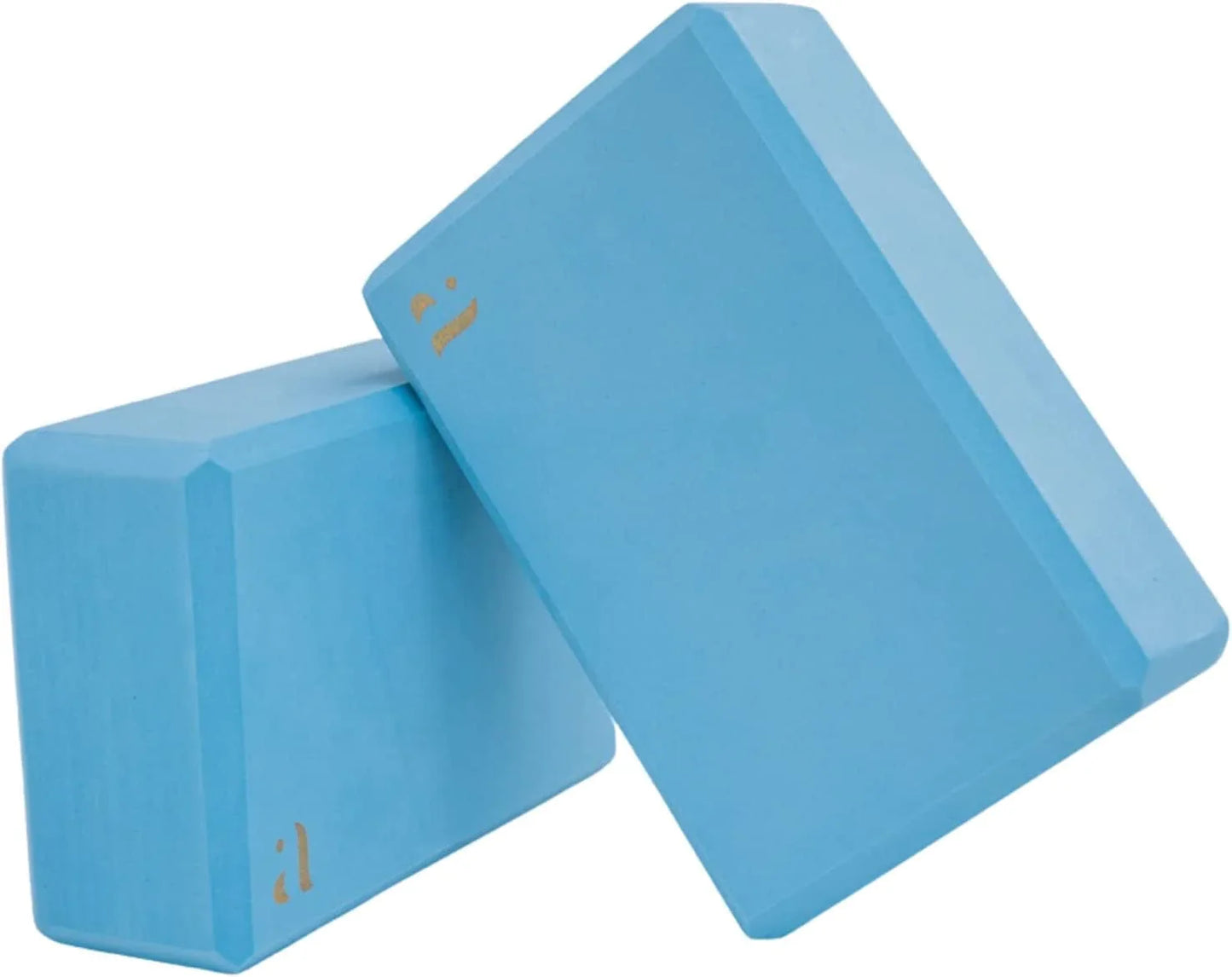 Yoga Blocks 2 Pack - High Density Lightweight EVA Foam Yoga Bricks - Home and Travel Yoga Block Set - Yogi Accessories and Props