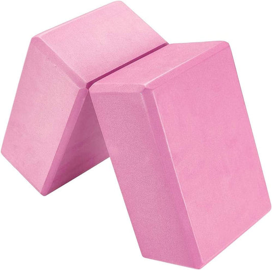 Yoga Blocks-2Pc Blocks Set-High Density EVA Foam Blocks to Support and Deepen Poses,Improve Strength and Balance and Flexibility-Lightweight, Perfect for Home or Gym