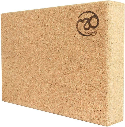 Yoga Mad Cork Yoga Block | 30.5Cm X 20.5Cm X 5Cm | Eco Friendly Yoga Block | Non Slip Cork Brick for Yoga, Pilates, Training and Home Workouts | Provides Support for Various Yoga Poses