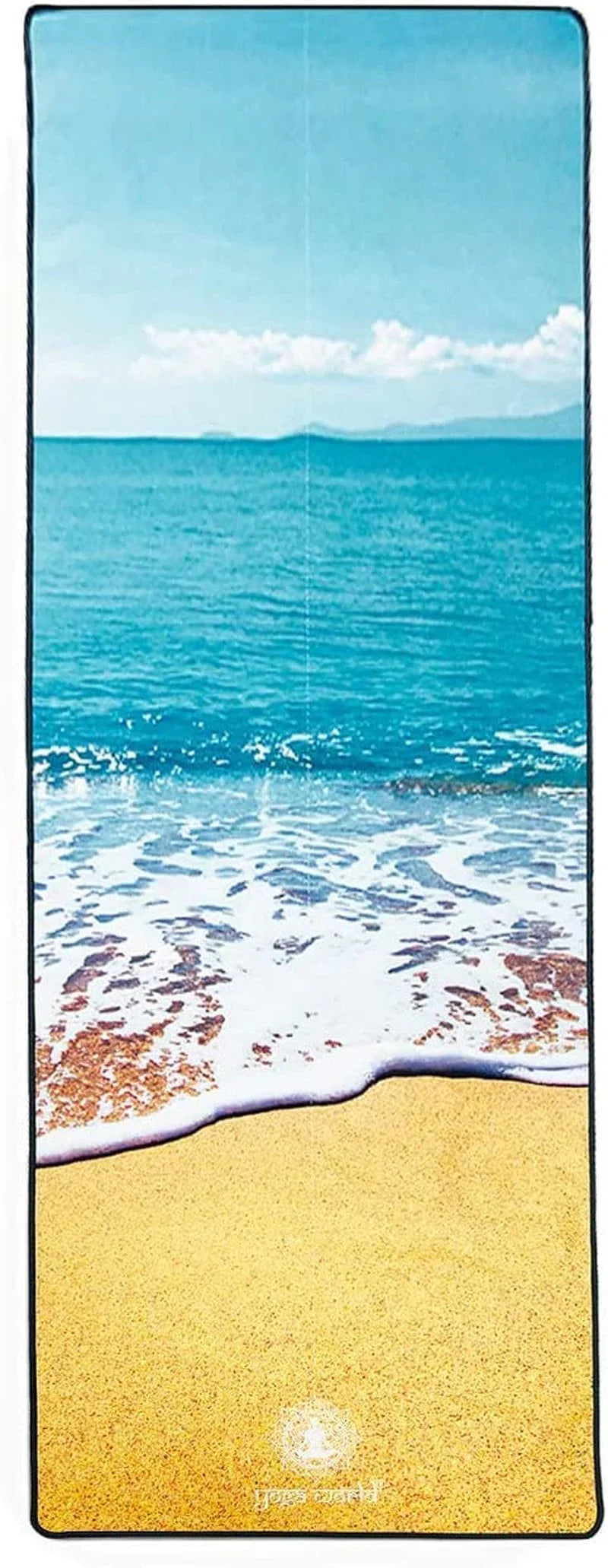 Yoga World Yoga Towel - Thick, Soft, Sweat Absorbent, Nonslip Exercise Towel Made with Microfiber Fabric - for Bikram, Pilates, Beach and Home Workout - Machine-Washable - 72 X 24 Inch