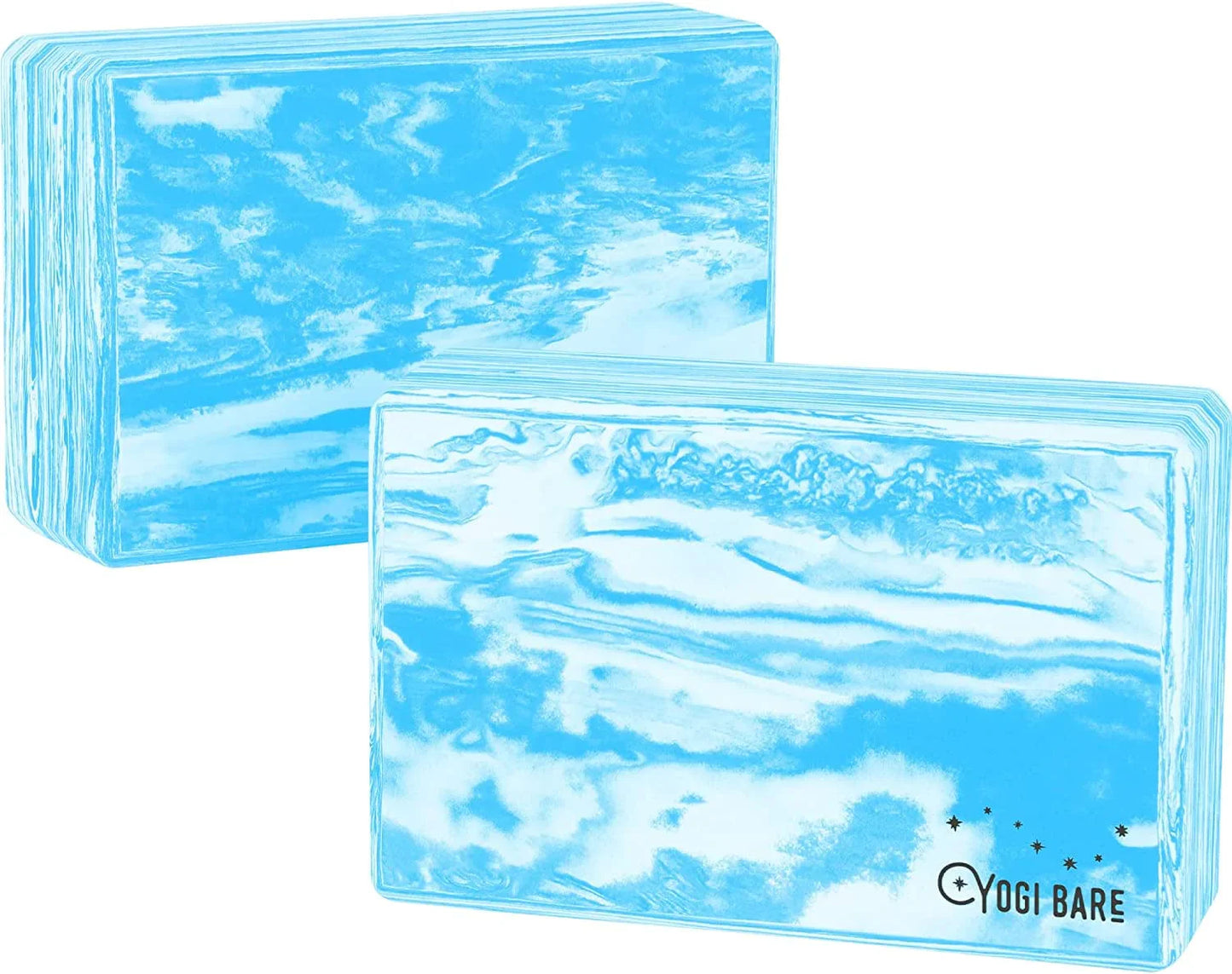 Yogi Bare Marble Yoga Block - Firm EVA Foam Yoga Brick - Pilates, Yoga Exercise Equipment & Meditation Accessories - Latex Free - 9" X 6" X 3"