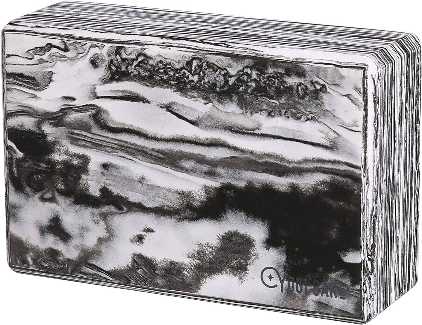 Yogi Bare Marble Yoga Block - Firm EVA Foam Yoga Brick - Pilates, Yoga Exercise Equipment & Meditation Accessories - Latex Free - 9" X 6" X 3"