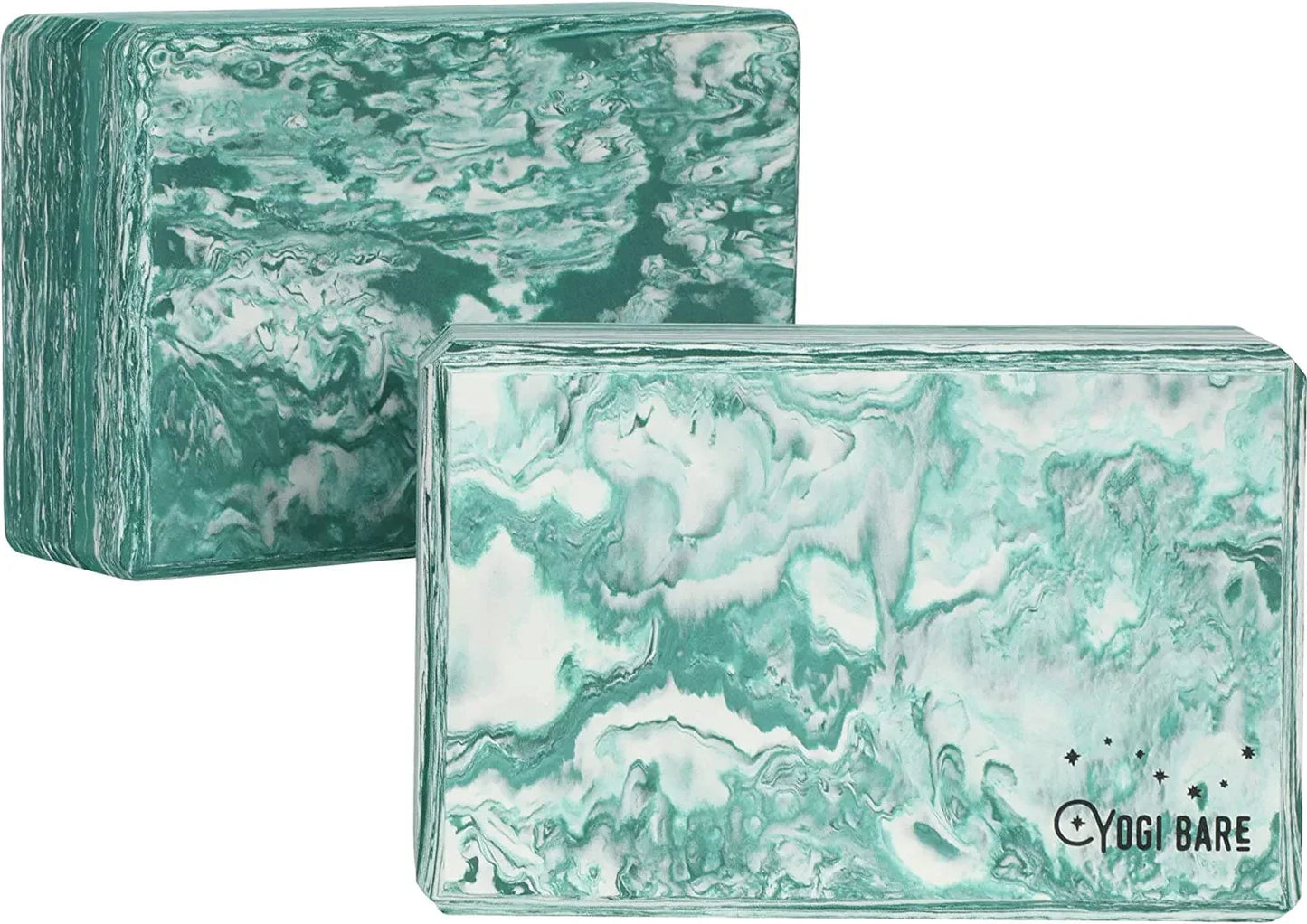 Yogi Bare Marble Yoga Block - Firm EVA Foam Yoga Brick - Pilates, Yoga Exercise Equipment & Meditation Accessories - Latex Free - 9" X 6" X 3"