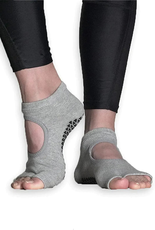 YOGIC Yoga Socks with Grips for Women, Non-Slip Slipper Socks with Grippers for Pilates and Workout (2 Pairs Pink-Black)