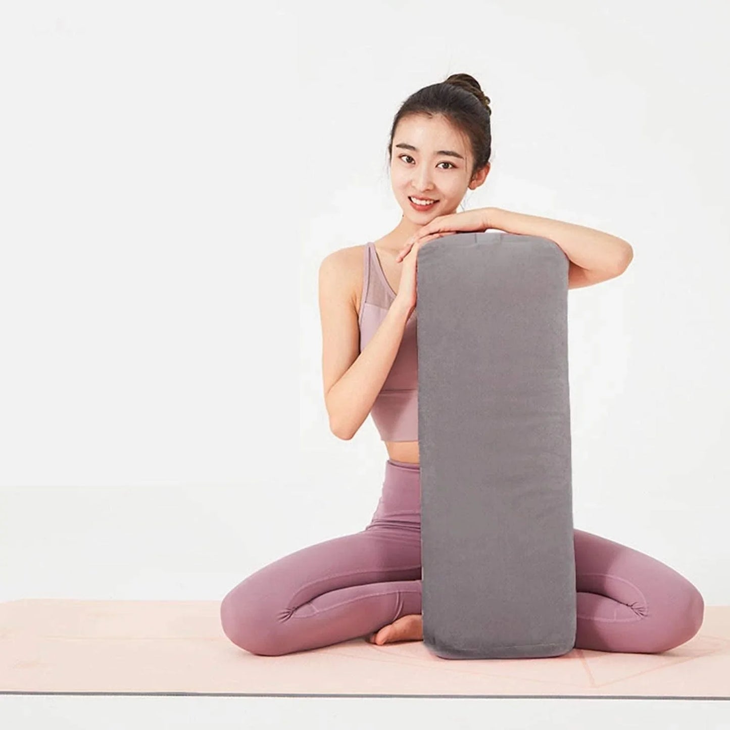 Zmaishi Yoga Bolster Pillow for Meditation and Support - Rectangular Yoga Cushion - Yoga Accessories from Machine Washable with Carrying Handle